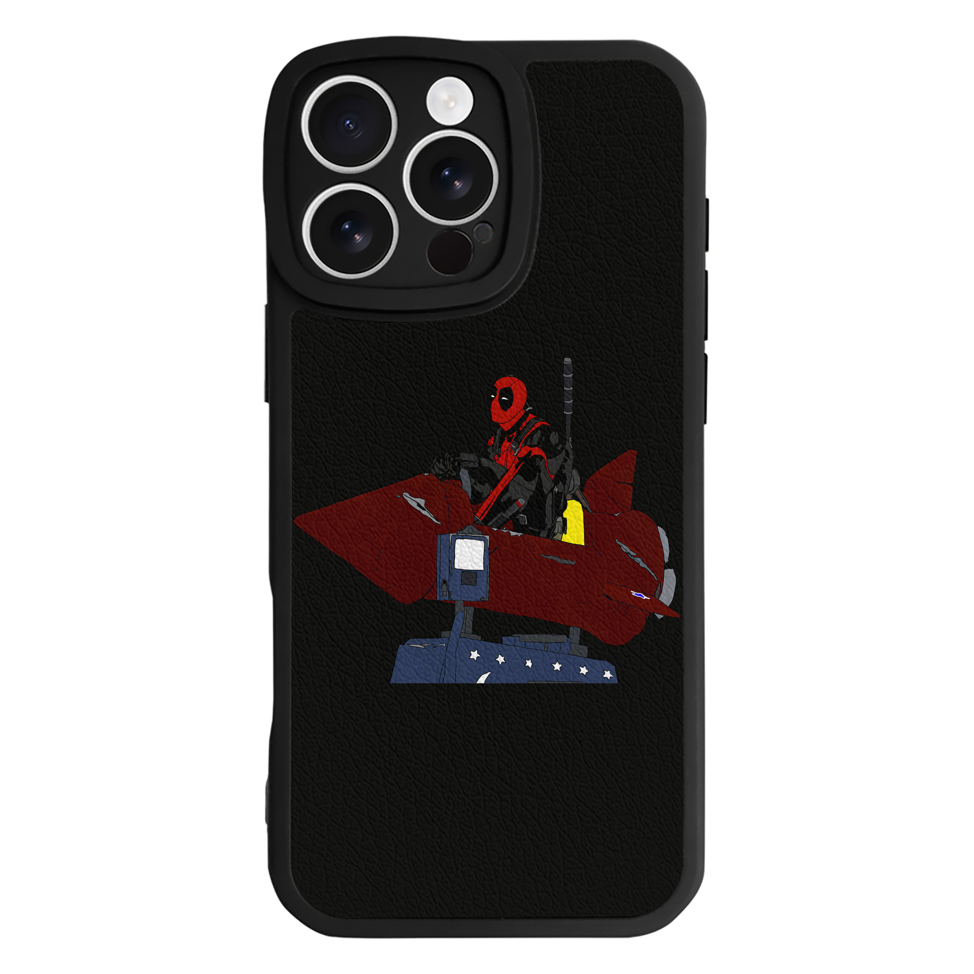 （画像用） Deadpool デッドプール 【iPhone 16シリーズ対応】シリコンスマホケース（レザー調） 材質：シリコン